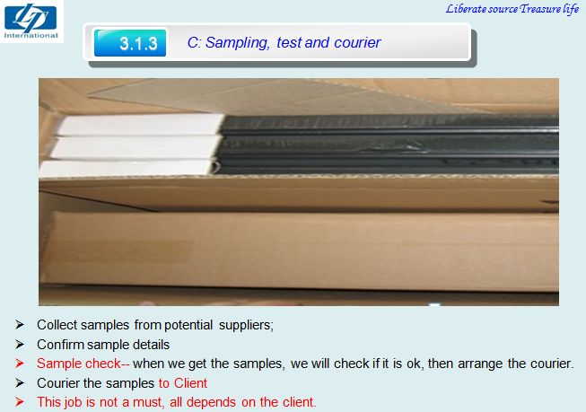 Service C-sampling,test and courier